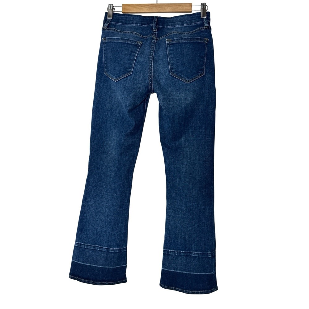 Frame Le Crop Mini Boot Atlas Jeans Women's Size 25 Blue Stretch Designer - Picture 4 of 12